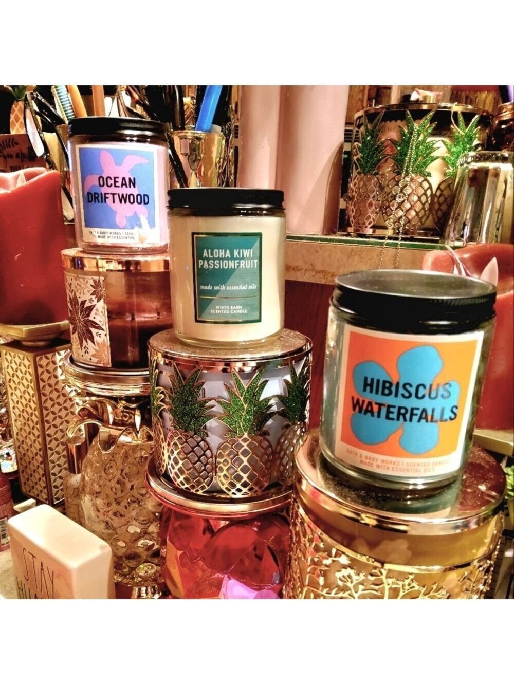Bath and Body Works Tropical Single Wick Candles Set of 3